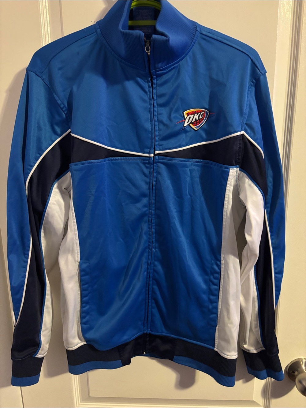 Unk Blue Navy and White OKC Track Jacket